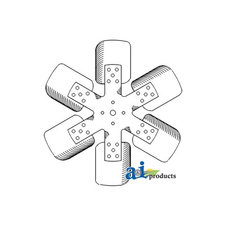 A & I Products Fan, 6 Blade 16" x16" x3" A-D9NN8600AA